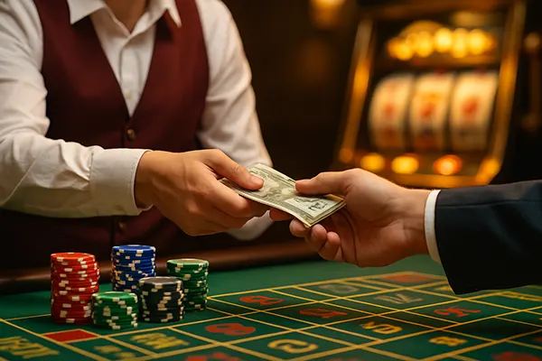 Échange d'argent au casino